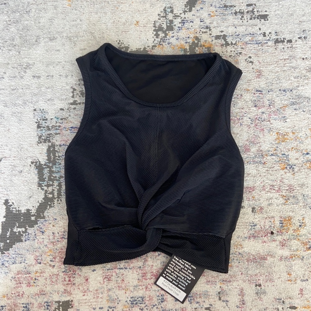 Onzie Black Front Twist Sports Bra Yoga